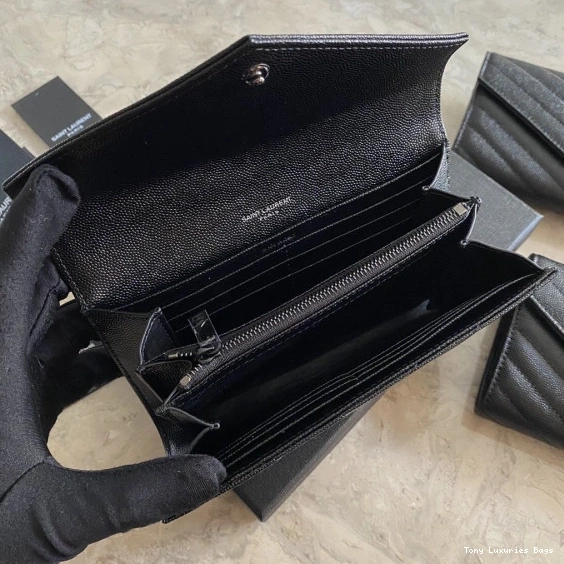 Tony Luxuries FLAP WALLET LARGE MONOGRAM YSL 0715